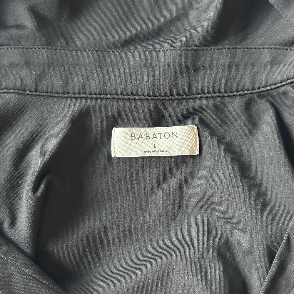 Aritzia Babaton Black Polo Long Sleeve Shirt - Picture 4 of 8